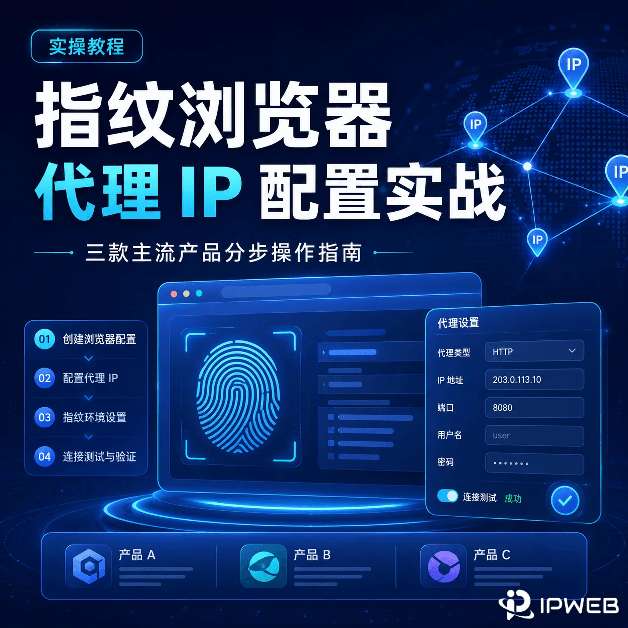 指纹浏览器代理 IP 配置实战:三款主流产品分步操作指南
