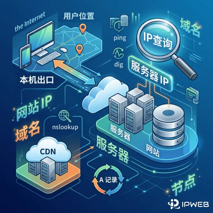 网站IP查询工具:域名反查服务器 IP,不是本机出口